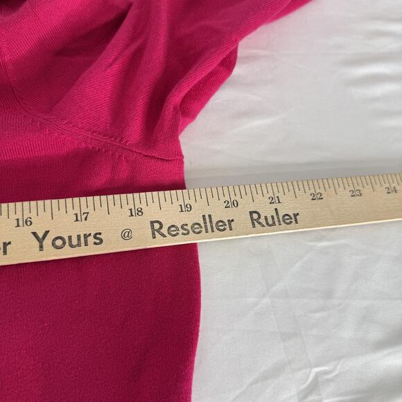 Talbots Sweater Womens Large Pink Turtleneck Pullover Long Sleeve Stretch Knit - Picture 6 of 7